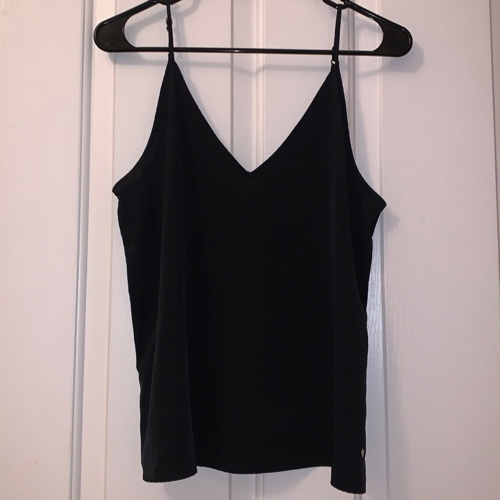 Black satin cami tank